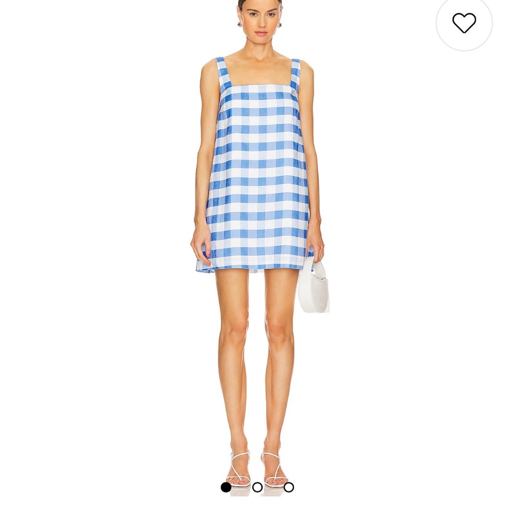 RHODE Kiera Blue and White Gingham Dress- Toulouse gingham grande